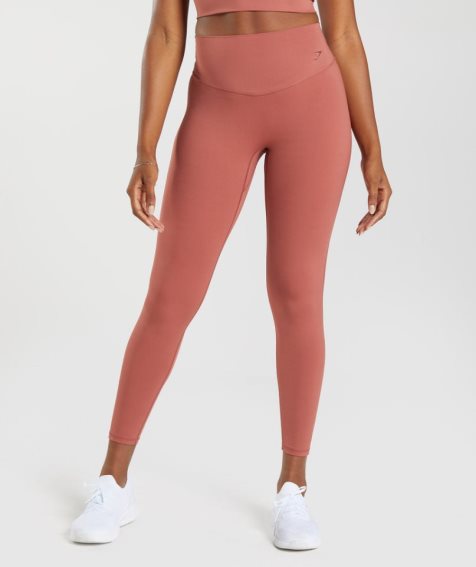 Women's Gymshark Elevate Leggings Coral | CA DA0385